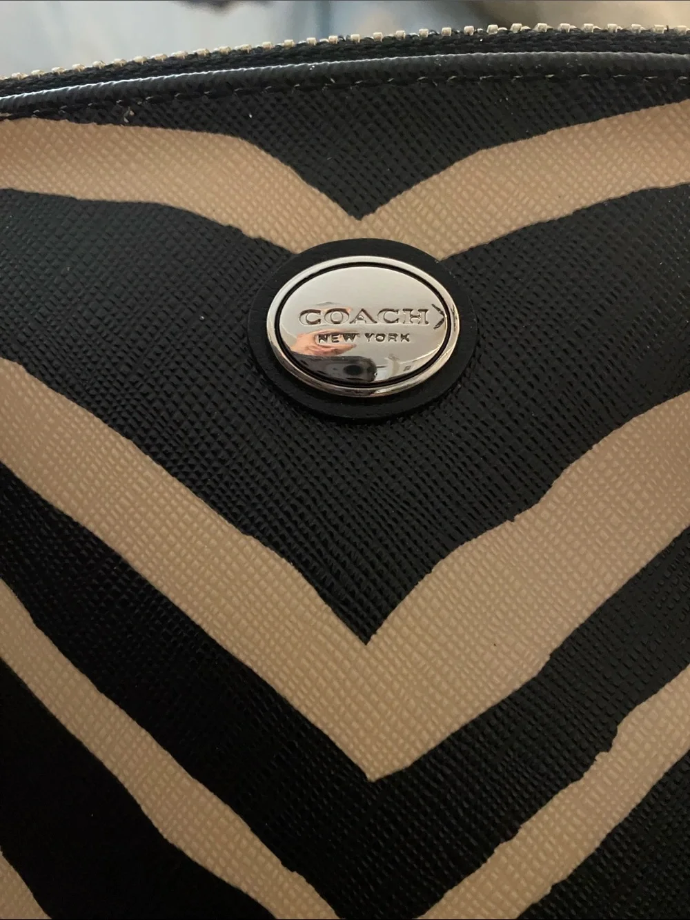 Coach Zebra-Print Dome Satchel